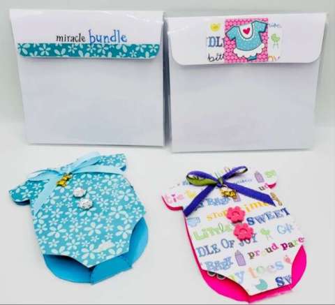 Shaped Greeting Cards - Baby Onsies