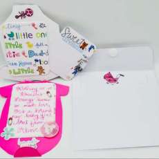 Shaped Greeting Cards - Baby Onesies (Girl)