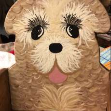 Blonde Dog Chair