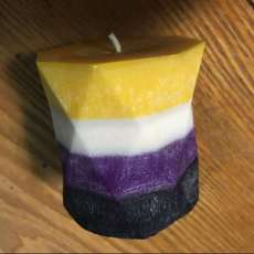 Non-Binary Flag Candle