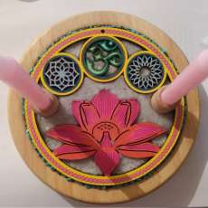 Lotus Om Charging Plate/Candle Holder