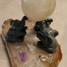 Playful Elephants Crystal Creation