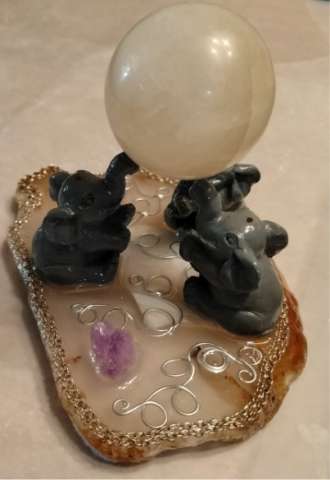 Playful Elephants Crystal Creation