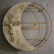 Crescent Moon & Cross Card/Note Holder