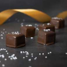 Caramels Dipped in Dark Chocolate With Sea Salt Sprinkles