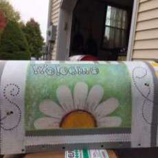 Hand Painted Daisy Mailbox
