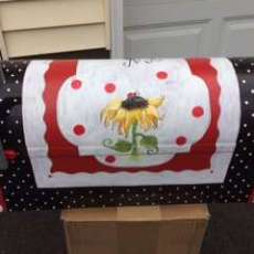 Hand Painted Ladybug Mailbox