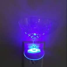 Blue Led Wine Glass