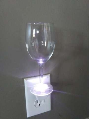 Blue Led Wine Glass