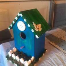 White Picket Fence Birdhouse