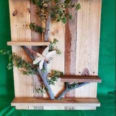 Knick Knack Dragonfly Shelf From Driftwood and Pallets