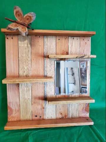 Knick Knack Butterfly Shelf From Driftwood and Pallets