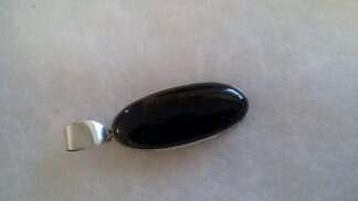 Brown jasper in silver pendant