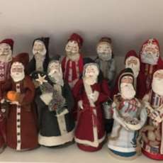 Oyster Shell Santa Figures