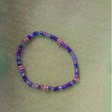 Grape Ape Stretchy Rice Beads Bracelet