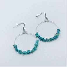 Turquoise Hoops