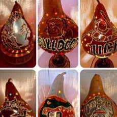 College Football Gourd Lamps