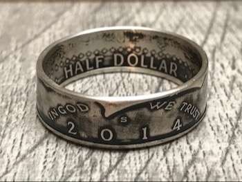 Custom Crafted 2014 Kennedy Half-Dollar Ring