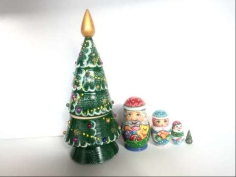 Christmas Tree Nesting Dolls