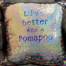 17 Reversible Sequins Toss Pillow Cover