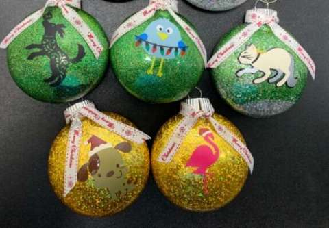 Glitter Christmas Ornaments