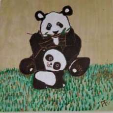Panda's on Grass