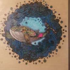 Whale in Water Wreath