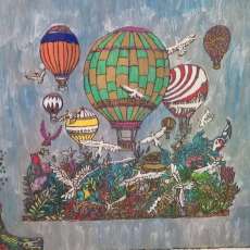 Balloons in Waterfall