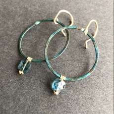 Copper/Kyanite Hoops