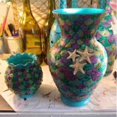 Mermaid Scale Vases