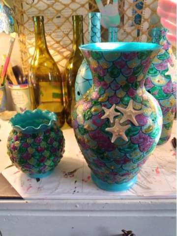 Mermaid Scale Vases