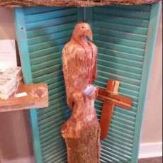 Chainsaw Carved Cedar Eagle