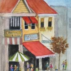 Cafe 8 X 12 Watercolor