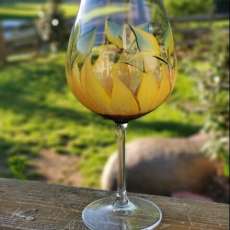 Sunflower Wine Glasses