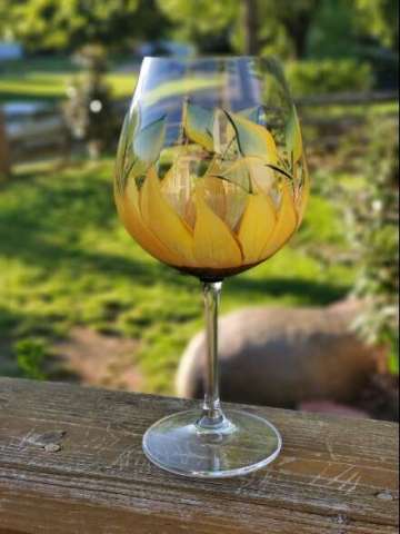 Sunflower Wine Glasses