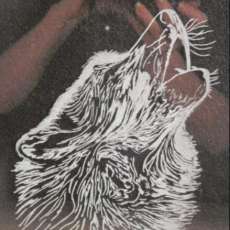 Hand Engraved Wolf