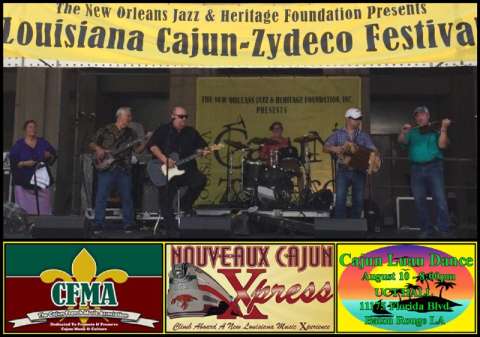 Nouveaux Cajun Xpress Performing at the Famous Jazz and Heritage Cajun/Zydeco Festival in New Orleans