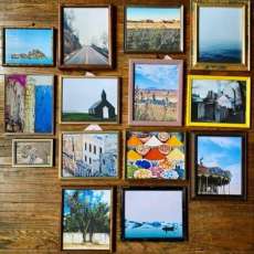 Collection of 8x10 Travel Prints in Antique Frames.