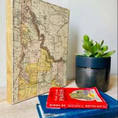 1895 Idaho Map With Gold Leaf Edging.