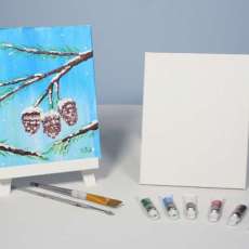 Snowy Pines Acrylic Painting KIT