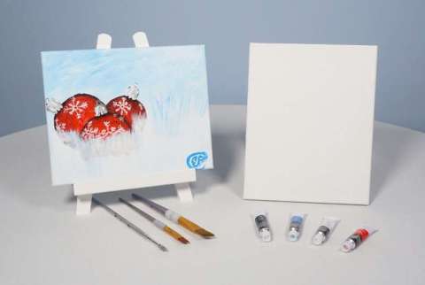 Ornaments in the SNOW Acrylic Painting KIT