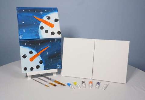 Mr. and Mrs. Snowy Acrylic Painting KIT