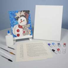 Jolly Snowman Mixed Media Painting KIT