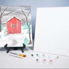 Christmas BARN Acrylic Painting KIT