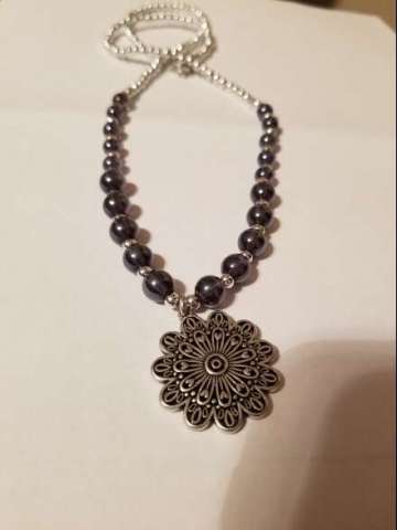 Custom Black and Silver Necklace