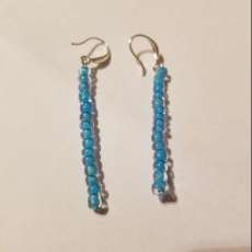 Blue Long Earrings