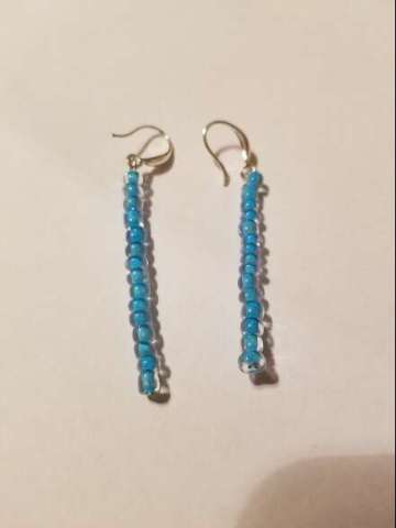 Blue Long Earrings