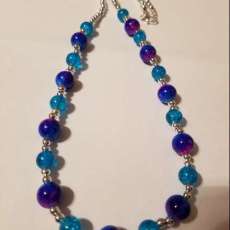 Custom Blue Necklace- Mens Or Womens