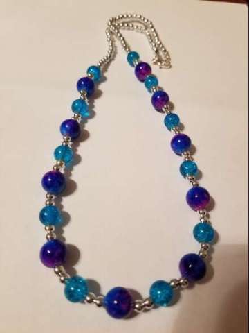 Custom Blue Necklace- Mens Or Womens