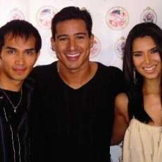 Sidow Sobrino With Mario Lopez and Roselyn Sanchez
